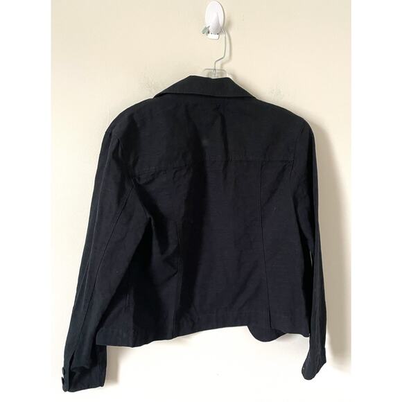 Croft & Barrel Casual Lightweight Cotton Jacket Blazer Black Size Medium - Picture 2 of 7